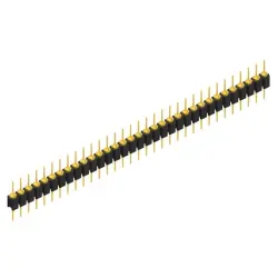 Pin header, 33 pole, pitch 2.54 mm, straight, black, MK 05 33 G