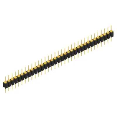 Pin header, 33 pole, pitch 2.54 mm, straight, black, MK 05 33 G - 1