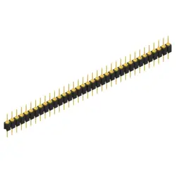 Pin header, 35 pole, pitch 2.54 mm, straight, black, MK 05 35 G