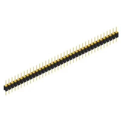 Pin header, 37 pole, pitch 2.54 mm, straight, black, MK 05 37 G - 1
