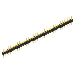 Pin header, 39 pole, pitch 2.54 mm, straight, black, MK 05 39 G