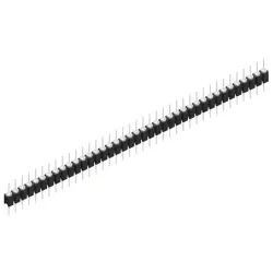 Pin header, 39 pole, pitch 2.54 mm, straight, black, MK 05 39 Z