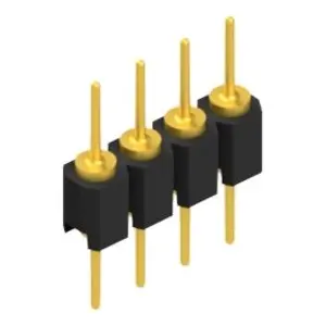 Pin header, 4 pole, pitch 2.54 mm, straight, black, MK 05 4 G - 1