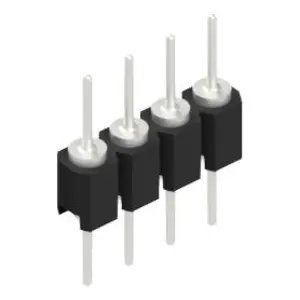 Pin header, 4 pole, pitch 2.54 mm, straight, black, MK 05 4 Z - 1