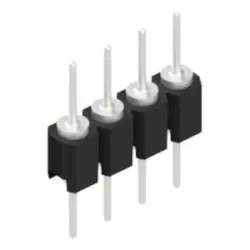 Pin header, 4 pole, pitch 2.54 mm, straight, black, MK 05 4 Z