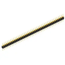 Pin header, 40 pole, pitch 2.54 mm, straight, black, MK 05 40 G