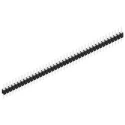 Pin header, 40 pole, pitch 2.54 mm, straight, black, MK 05 40 Z