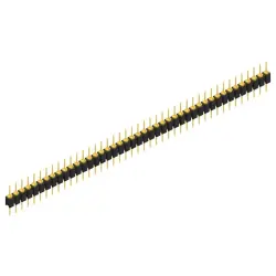 Pin header, 43 pole, pitch 2.54 mm, straight, black, MK 05 43 G