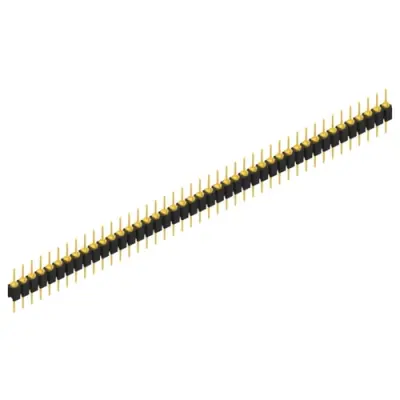 Pin header, 43 pole, pitch 2.54 mm, straight, black, MK 05 43 G - 1