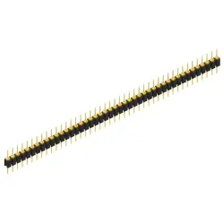 Pin header, 44 pole, pitch 2.54 mm, straight, black, MK 05 44 G