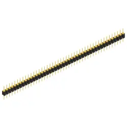 Pin header, 45 pole, pitch 2.54 mm, straight, black, MK 05 45 G