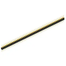 Pin header, 46 pole, pitch 2.54 mm, straight, black, MK 05 46 G
