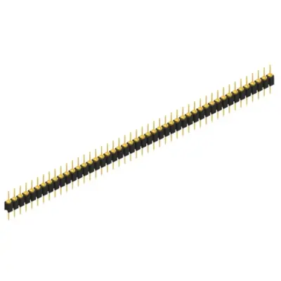 Pin header, 46 pole, pitch 2.54 mm, straight, black, MK 05 46 G - 1