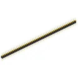 Pin header, 47 pole, pitch 2.54 mm, straight, black, MK 05 47 G