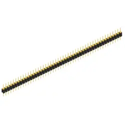 Pin header, 48 pole, pitch 2.54 mm, straight, black, MK 05 48 G