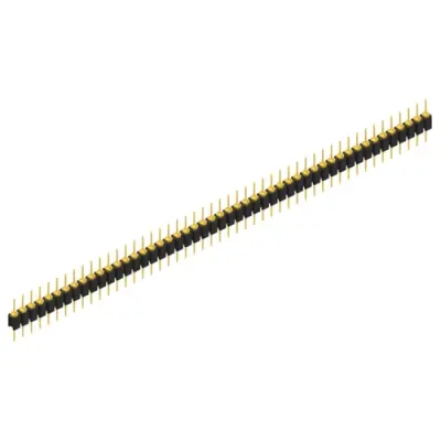 Pin header, 49 pole, pitch 2.54 mm, straight, black, MK 05 49 G - 1