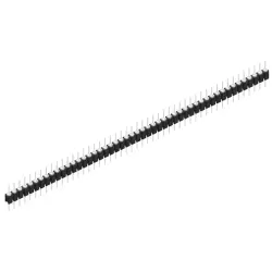 Pin header, 49 pole, pitch 2.54 mm, straight, black, MK 05 49 Z