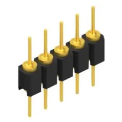 Pin header, 5 pole, pitch 2.54 mm, straight, black, MK 05 5 G