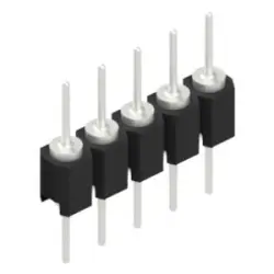 Pin header, 5 pole, pitch 2.54 mm, straight, black, MK 05 5 Z