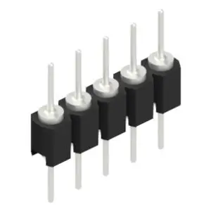 Pin header, 5 pole, pitch 2.54 mm, straight, black, MK 05 5 Z - 1