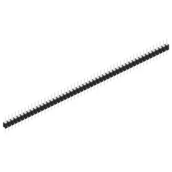 Pin header, 50 pole, pitch 2.54 mm, straight, black, MK 05 50 Z