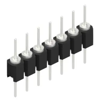 Pin header, 7 pole, pitch 2.54 mm, straight, black, MK 05 7 Z - 1