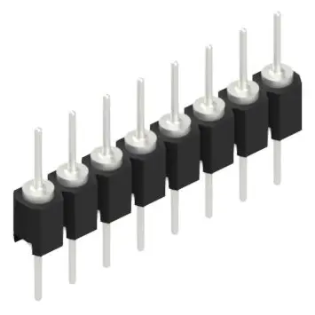 Pin header, 8 pole, pitch 2.54 mm, straight, black, MK 05 8 Z - 1