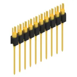 Pin header, 10 pole, pitch 2.54 mm, straight, black, MK 08 10 G
