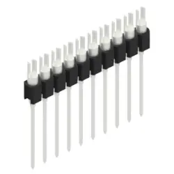Pin header, 10 pole, pitch 2.54 mm, straight, black, MK 08 10 Z