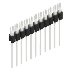 Pin header, 11 pole, pitch 2.54 mm, straight, black, MK 08 11 Z