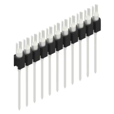 Pin header, 11 pole, pitch 2.54 mm, straight, black, MK 08 11 Z - 1