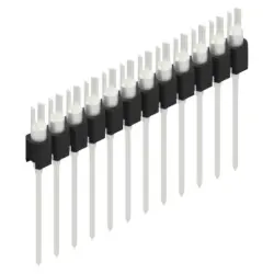 Pin header, 12 pole, pitch 2.54 mm, straight, black, MK 08 12 Z
