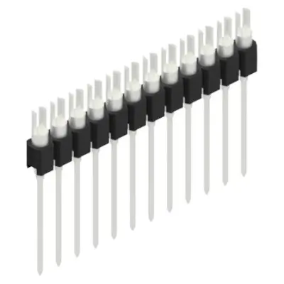 Pin header, 12 pole, pitch 2.54 mm, straight, black, MK 08 12 Z - 1