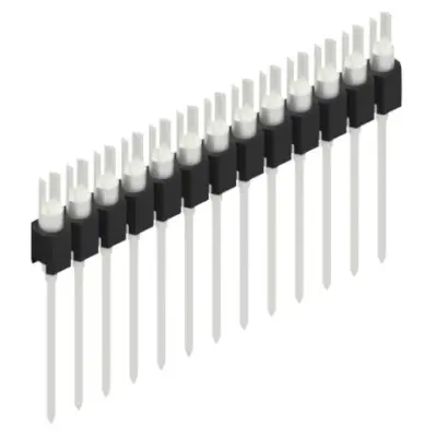Pin header, 13 pole, pitch 2.54 mm, straight, black, MK 08 13 Z - 1