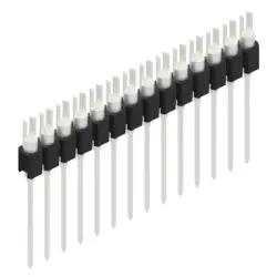 Pin header, 14 pole, pitch 2.54 mm, straight, black, MK 08 14 Z
