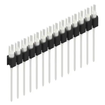 Pin header, 14 pole, pitch 2.54 mm, straight, black, MK 08 14 Z - 1
