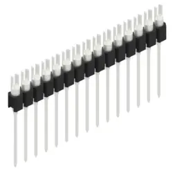 Pin header, 15 pole, pitch 2.54 mm, straight, black, MK 08 15 Z