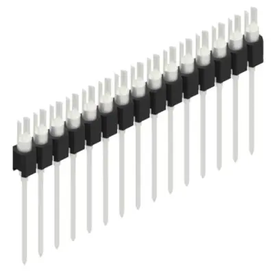 Pin header, 15 pole, pitch 2.54 mm, straight, black, MK 08 15 Z - 1