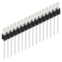 Pin header, 16 pole, pitch 2.54 mm, straight, black, MK 08 16 Z