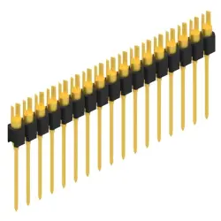 Pin header, 17 pole, pitch 2.54 mm, straight, black, MK 08 17 G