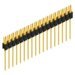 Pin header, 18 pole, pitch 2.54 mm, straight, black, MK 08 18 G