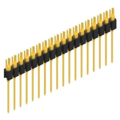 Pin header, 18 pole, pitch 2.54 mm, straight, black, MK 08 18 G - 1