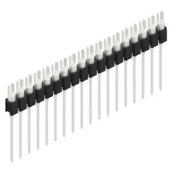 Pin header, 18 pole, pitch 2.54 mm, straight, black, MK 08 18 Z