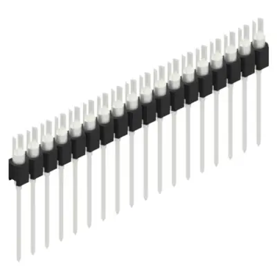 Pin header, 18 pole, pitch 2.54 mm, straight, black, MK 08 18 Z - 1