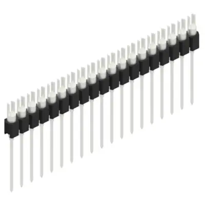 Pin header, 19 pole, pitch 2.54 mm, straight, black, MK 08 19 Z - 1