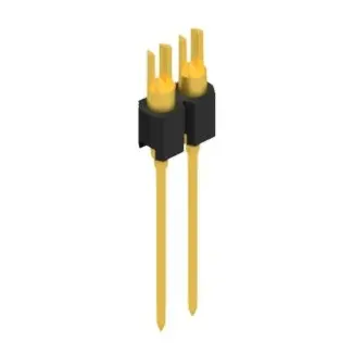 Pin header, 2 pole, pitch 2.54 mm, straight, black, MK 08 2 G - 1