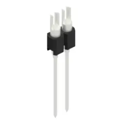 Pin header, 2 pole, pitch 2.54 mm, straight, black, MK 08 2 Z
