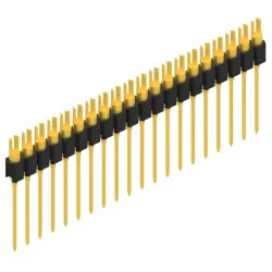 Pin header, 20 pole, pitch 2.54 mm, straight, black, MK 08 20 G