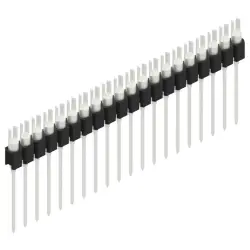 Pin header, 20 pole, pitch 2.54 mm, straight, black, MK 08 20 Z