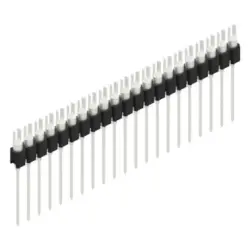 Pin header, 21 pole, pitch 2.54 mm, straight, black, MK 08 21 Z